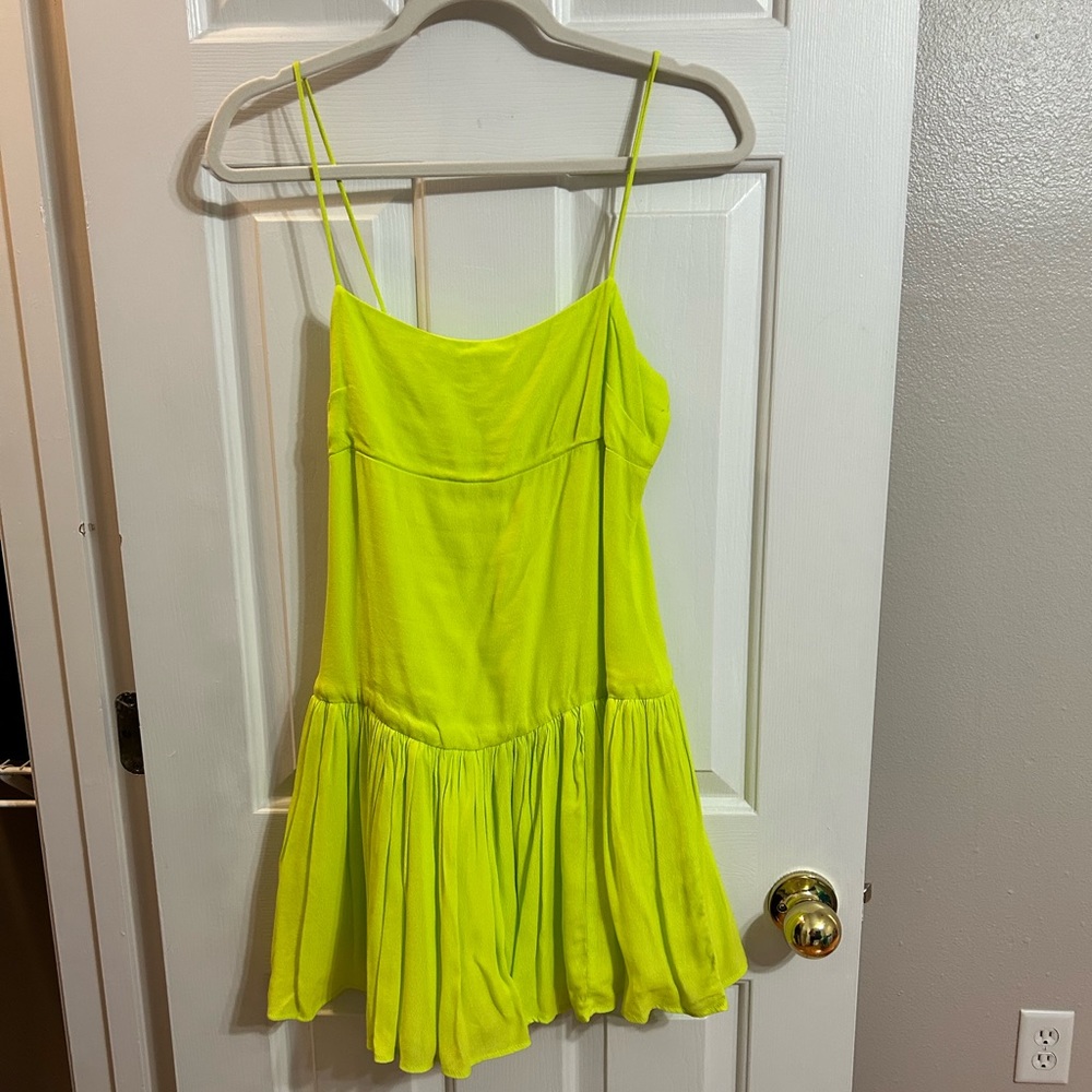 Chartreuse semi formal dress